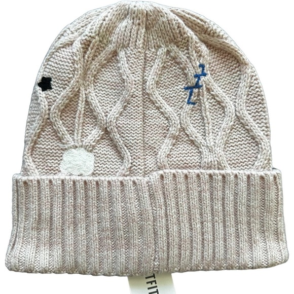 New with tags Urban Outfitters Pink/Rose Bella Embroidered Beanie - Picture 5 of 6